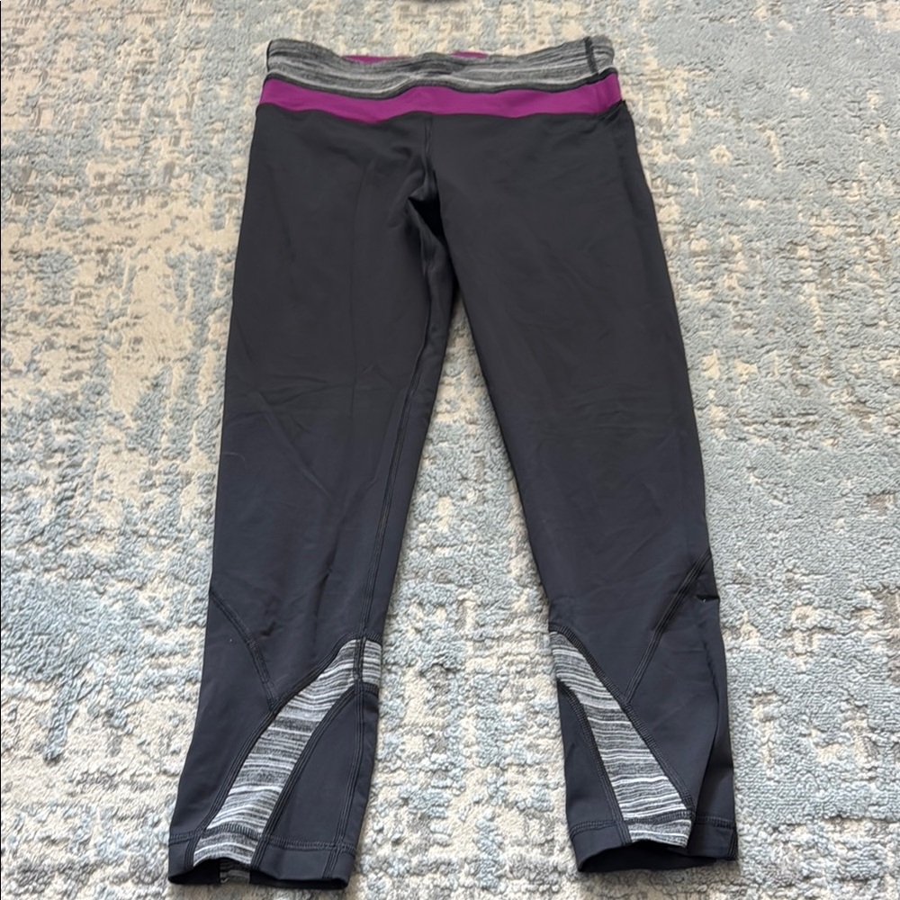 Gray and Purple Lululemon Leggings